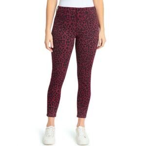 Social Standard by Sanctuary Sketch Cheetah Ankle Skinny Leg Jeans Size 8